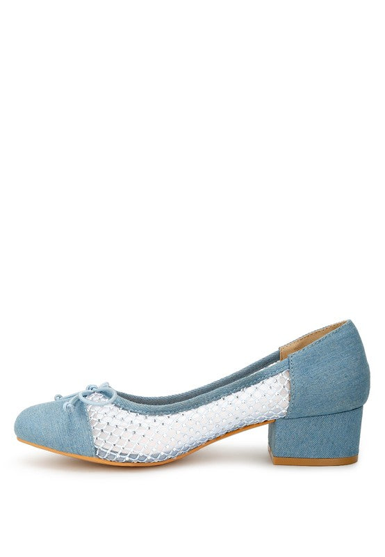 Orami Rhinestone Detail Denim Ballerinas