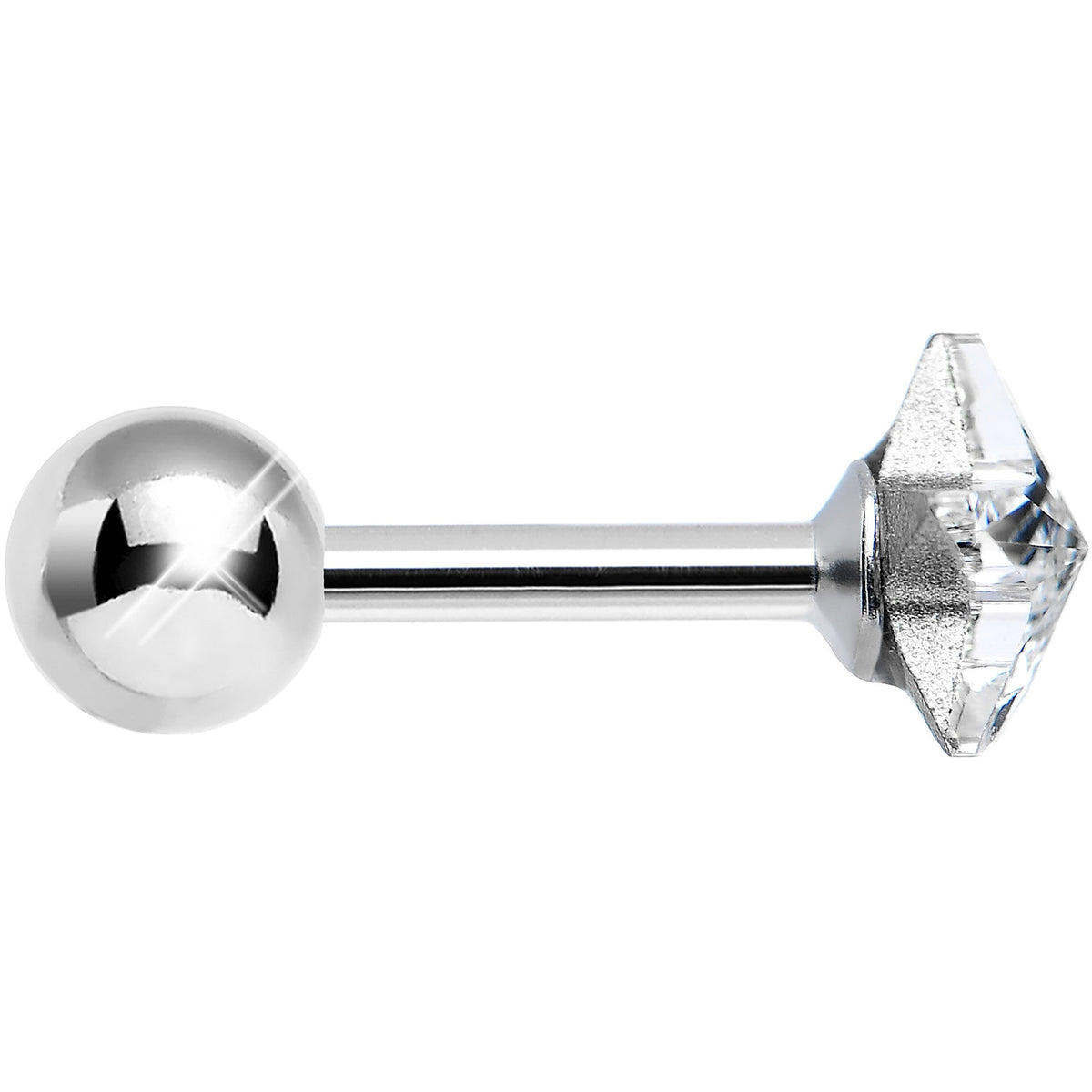 18G 1/4 Crystalline Gem Gleaming Star Tragus Cartilage Earring