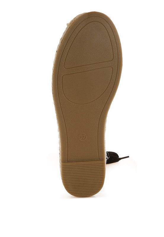 Yalva Microfiber Detachable Lace Espadrilles