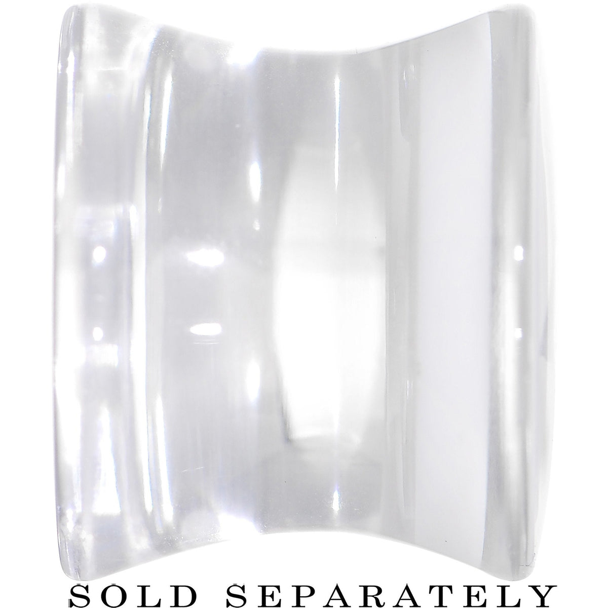 Clear White Acrylic Wish on a Star Saddle Plug 2G to 20mm