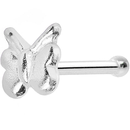 22G 925 Sterling Silver Perky Butterfly Nose Bone