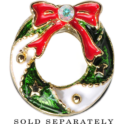 0G Festive Wreath Christmas Single Flare Plug