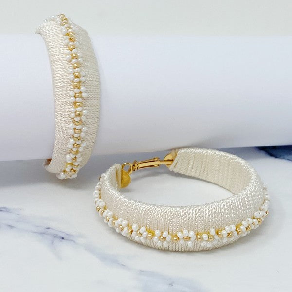 Beaded Hoop Earrings