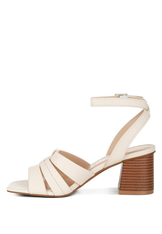 Signora Pin Buckle Ankle Strap Sandals
