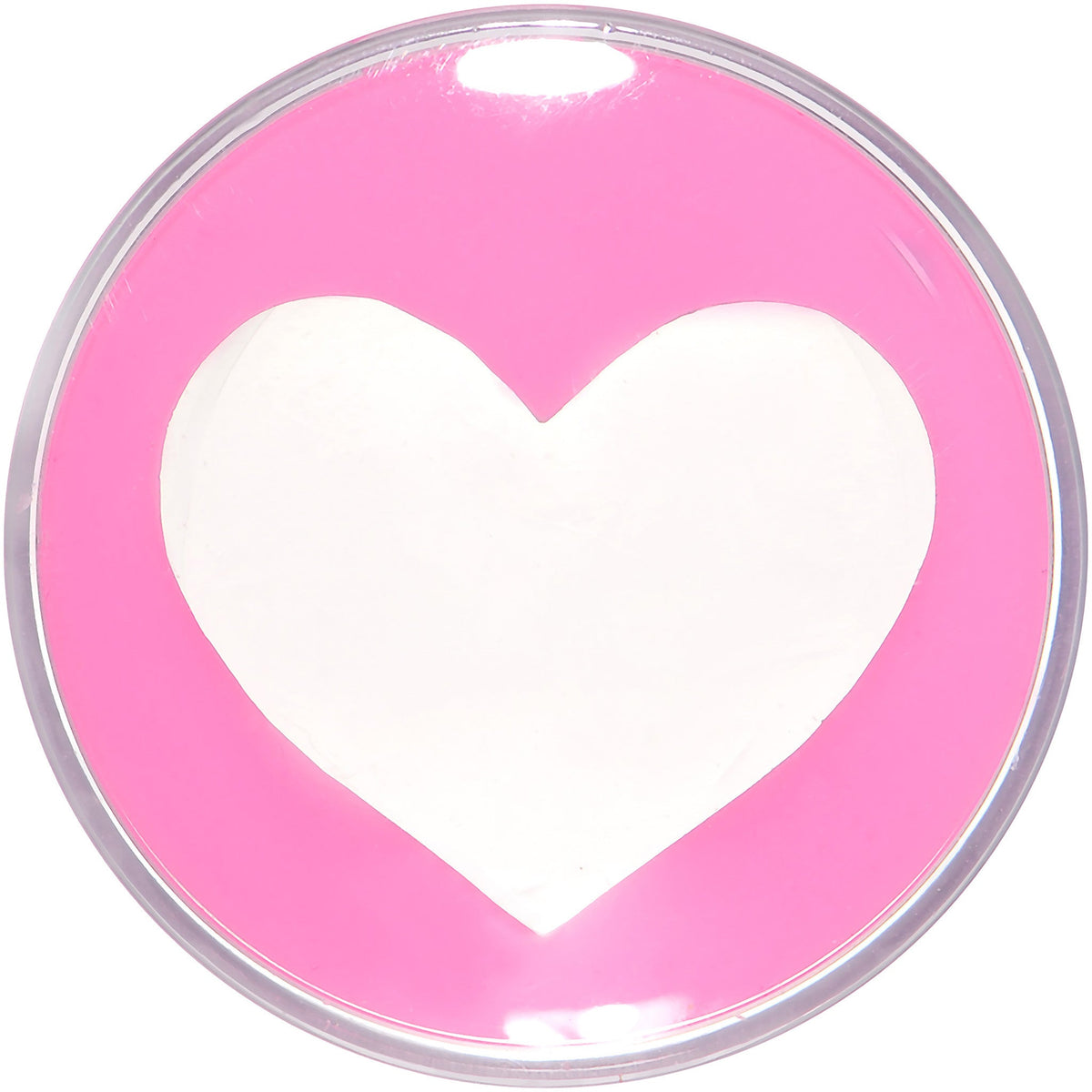18mm Clear Pink Acrylic Adoring Heart Saddle Plug