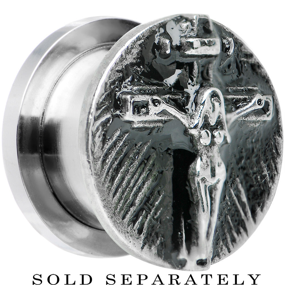 1/2 Stainless Steel Jesus on the Cross Screw Fit Plug