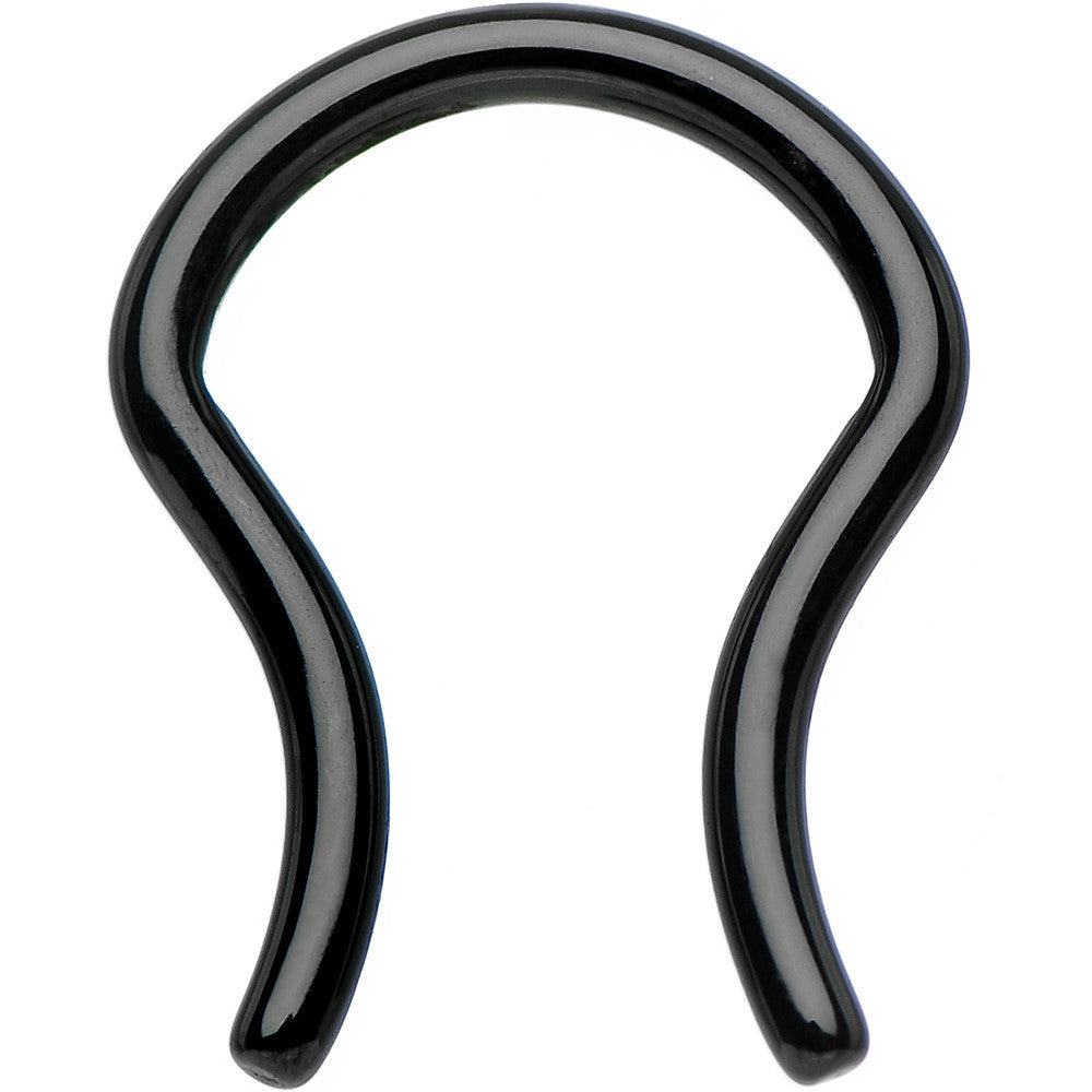 14G 5/8 Black Anodized Titanium Septum Retainer