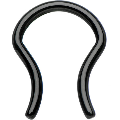 14G 5/8 Black Anodized Titanium Septum Retainer