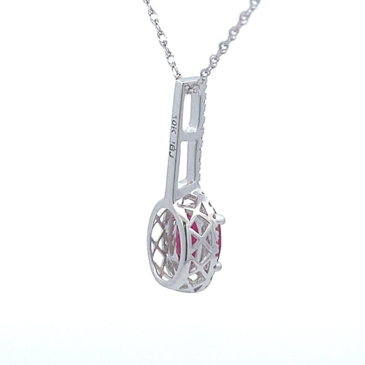 .45ct Ruby Diamond Fashion Pendants 10KT White Gold