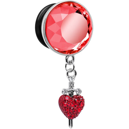9/16 Red Gem Sword and Paved Heart Steel Plug
