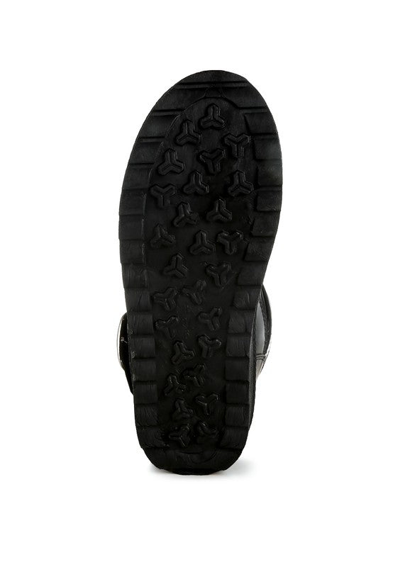 Jammy Buckle Strap Puffy Ankle Boots