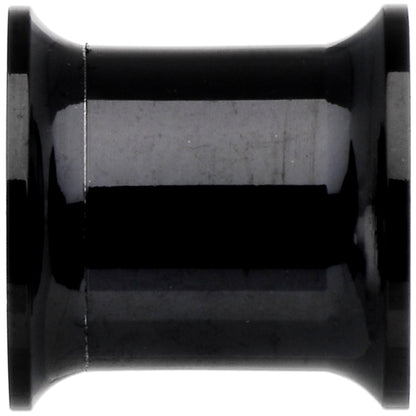 0G Clear CZ Gem Black IP Screw Fit Tunnel Plug Set