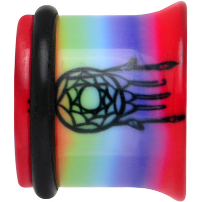1/2 Rainbow Acrylic Groovy Dreamcatcher Single Flare Plug