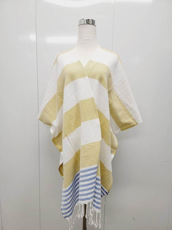 Beach cover up, Beach Dress open front - Mustard