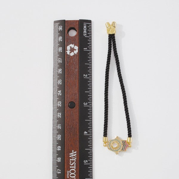 18K Gold Plated Hamsa Cord Bracelets