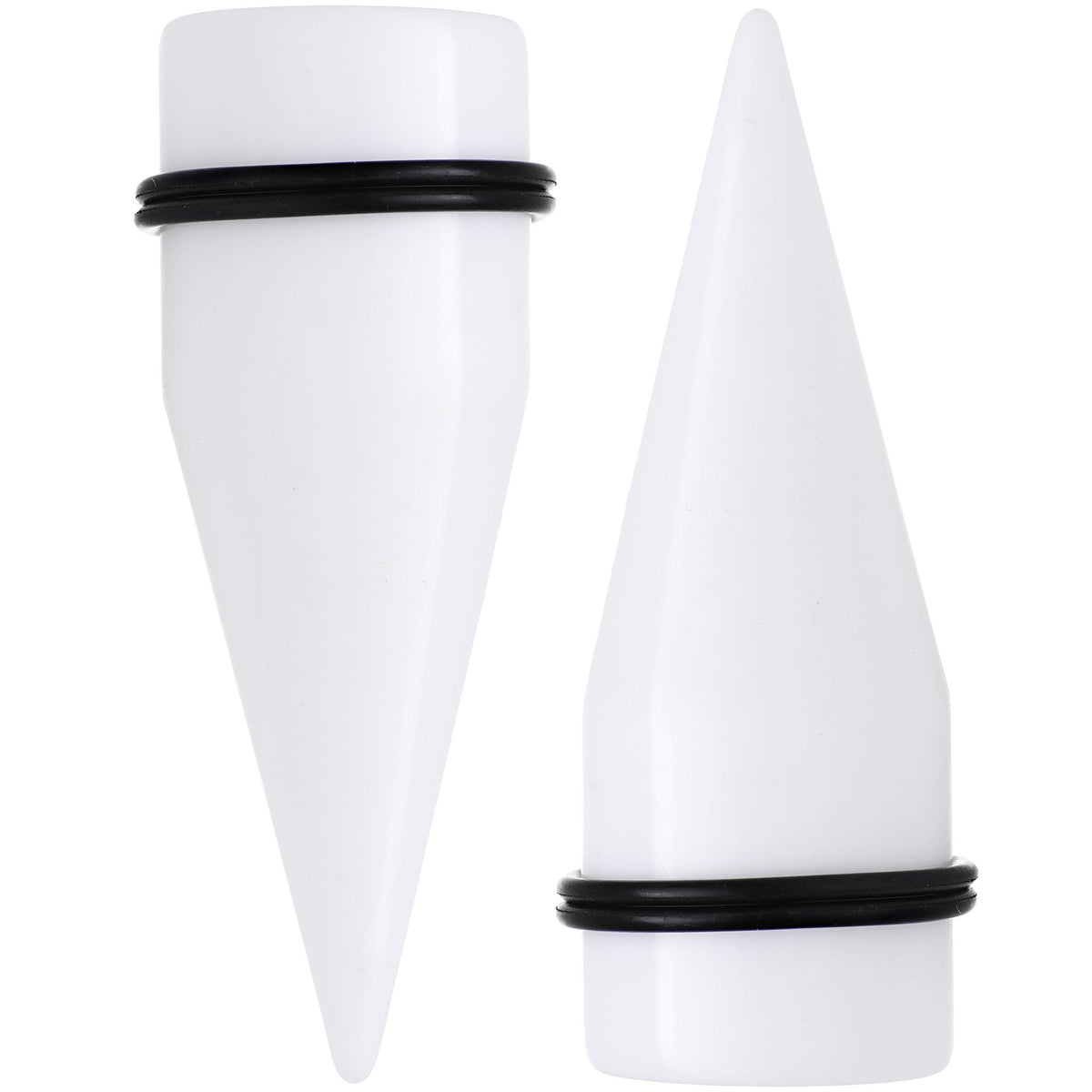 24mm White Acrylic Straight Taper Set