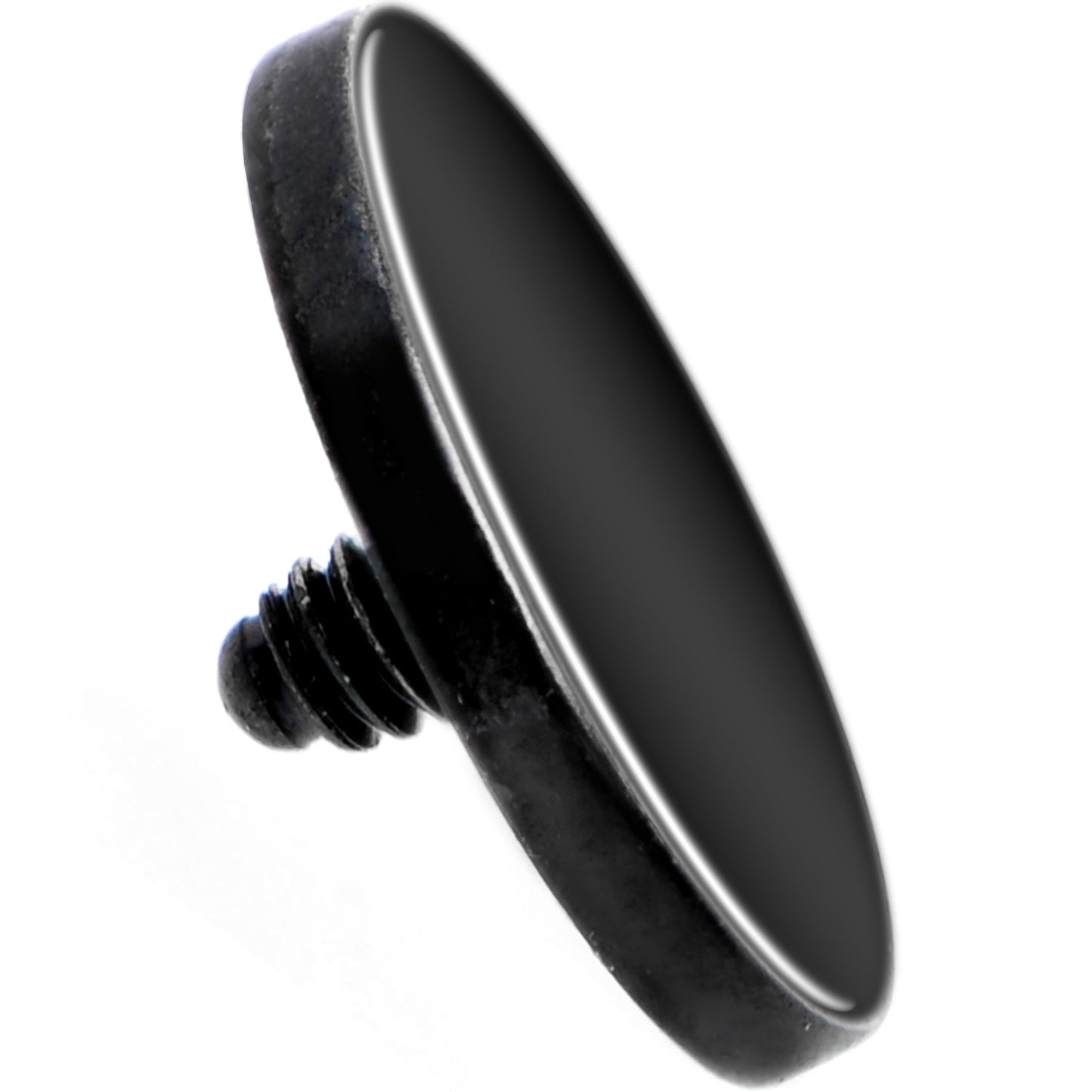 14G Black Titanium IP 4mm Flat Disc Dermal Anchor Top