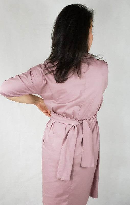 White Dress jacket 3/4 sleeve ties in front with p