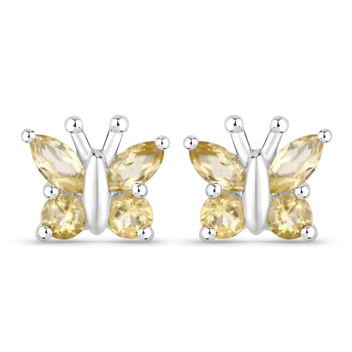 0.88 Carat Genuine Citrine .925 Sterling Silver Earrings