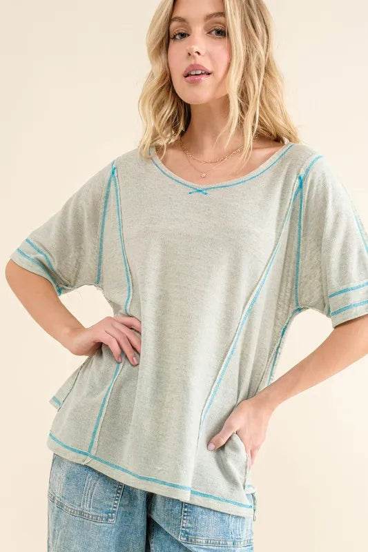 And The Why Reversed Stitch Basic T Shirt