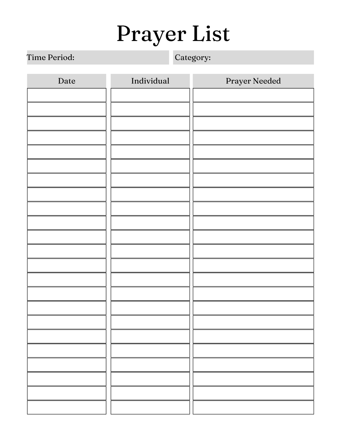 Prayer Journal