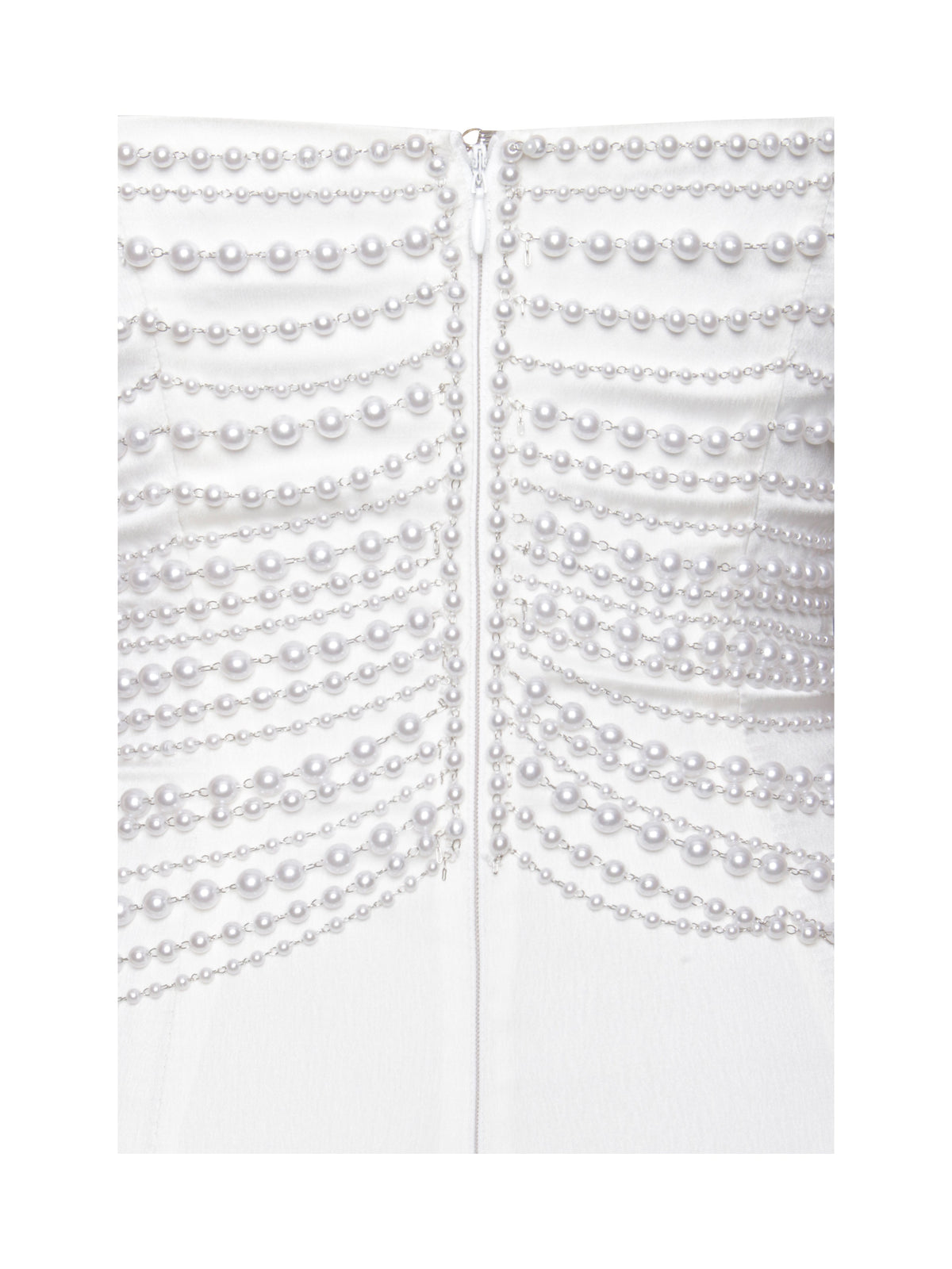 Karmen Pearl Top Pencil Slip Gown with Scarf