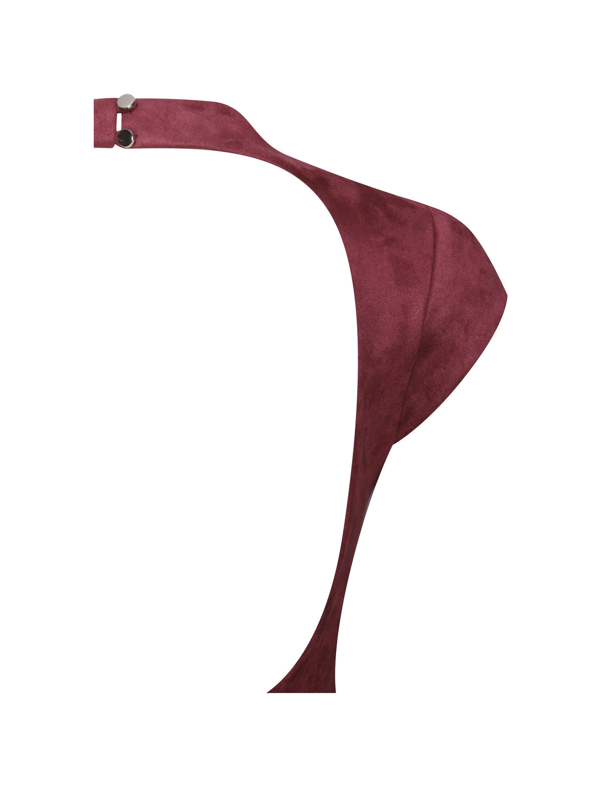 BBC Jacqueline Backless Burgundy Mini Puffy Suede Dress
