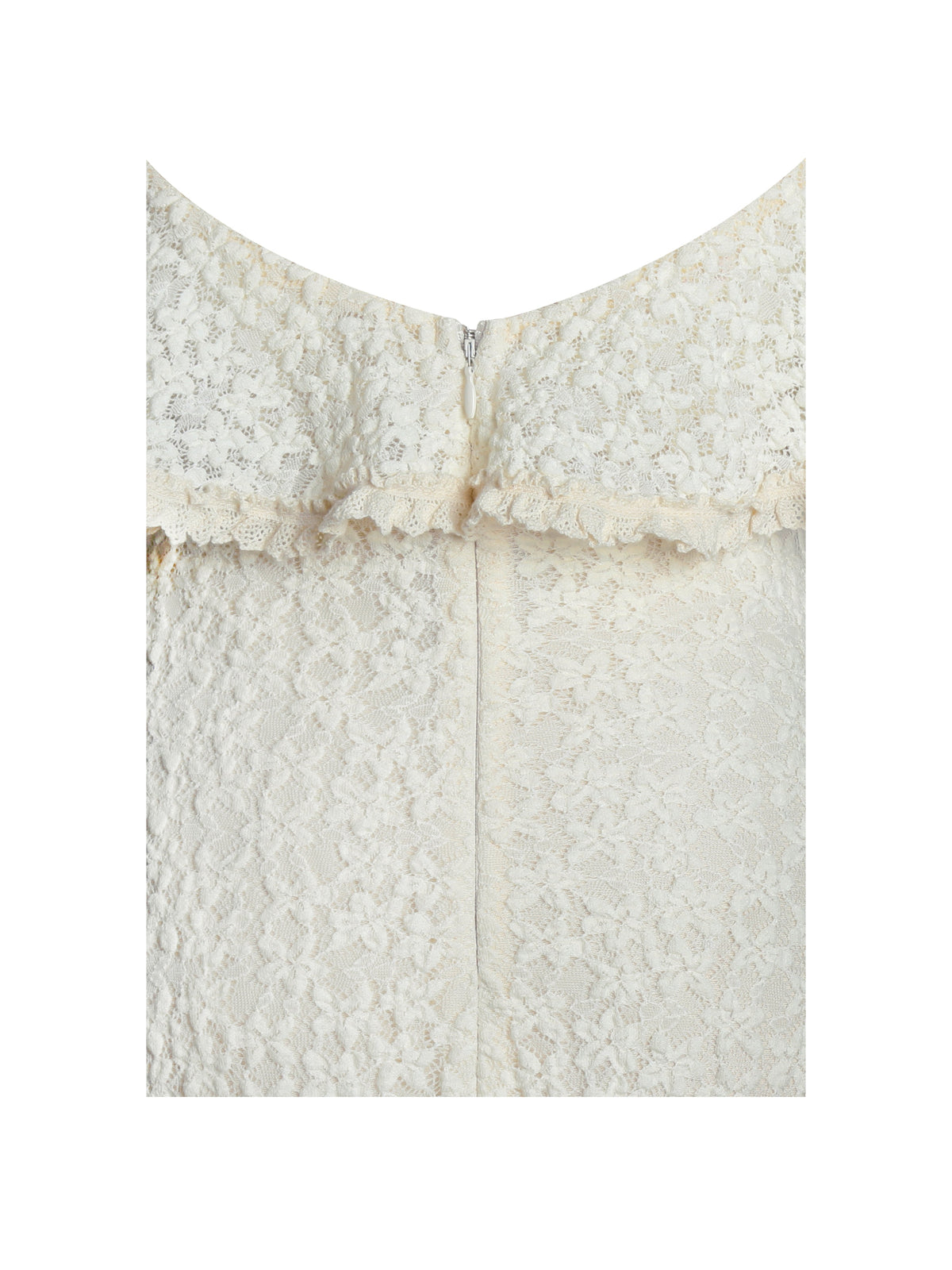 Idra Lace Trim Sleeveless Crochet Midi Trailing Dress