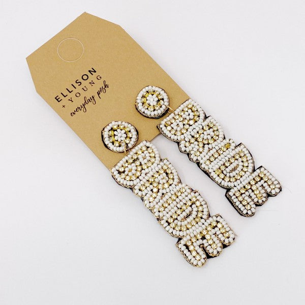 Bride Beaded Dangle Earrings