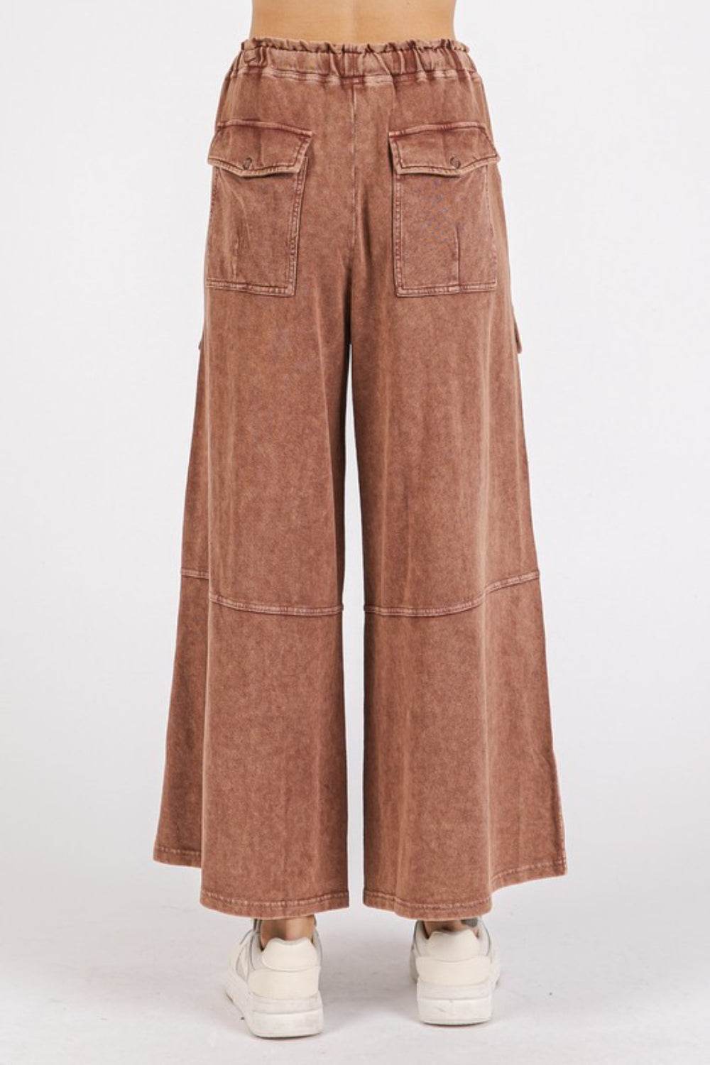 Mittoshop French Terry Cargo Wide Leg Pants