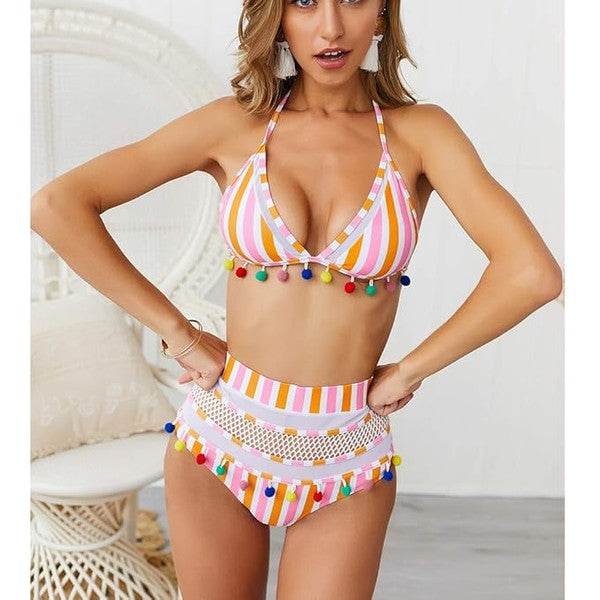 Two Pieces Color Ball Bikini