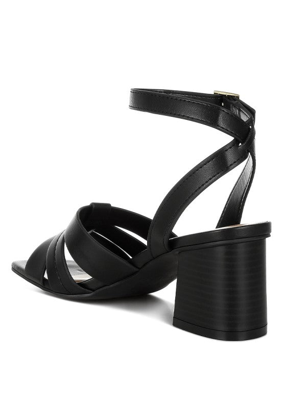 Signora Pin Buckle Ankle Strap Sandals