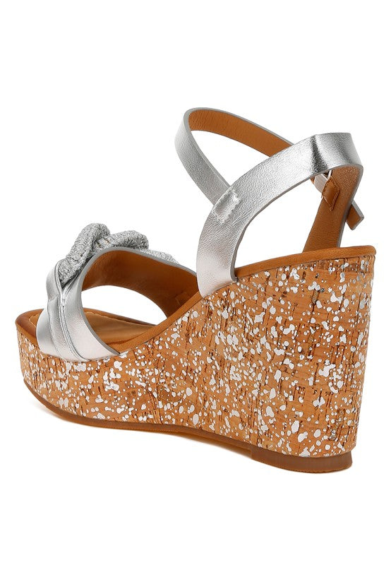 Emelda Chain Link Detail Wedge Sandals