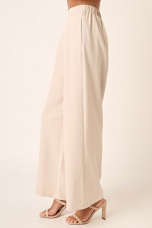 Mittoshop Inverted Pleat Detail Wide Leg Pants