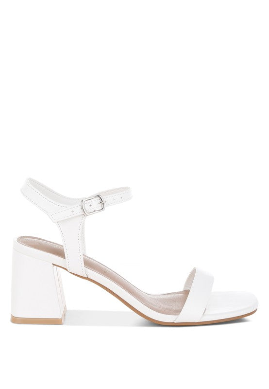 Kazara Faux Leather Block Heels