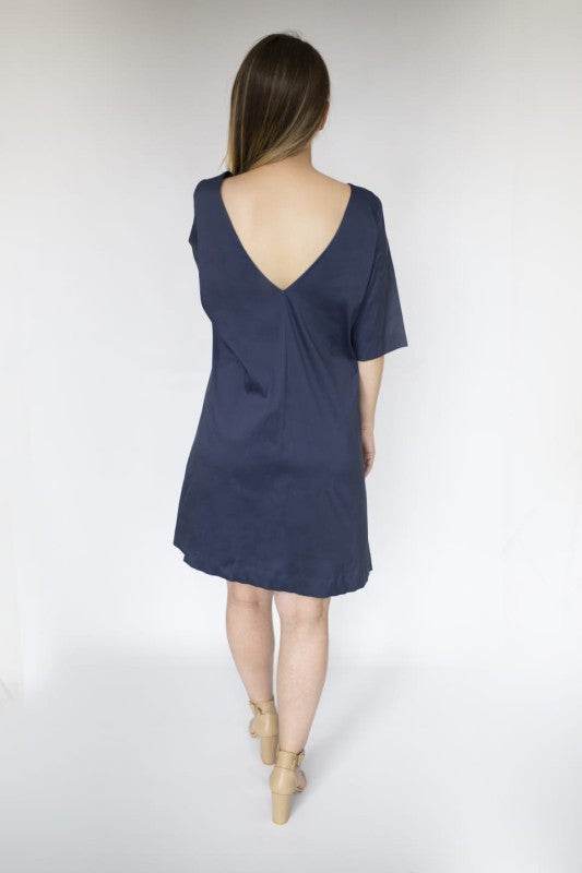 REVERSIBLE DRESS WITH A DEEP V OPENING