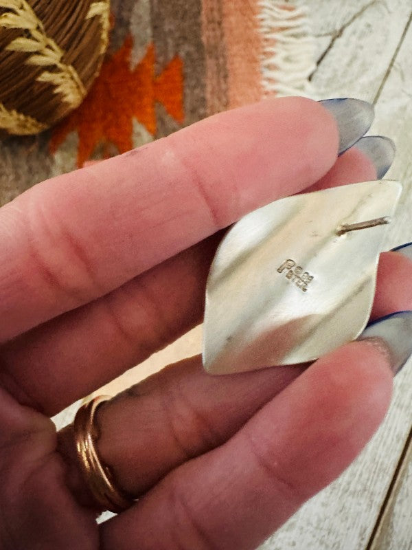 Navajo Freshwater Pearl & Sterling Silver Post Ear