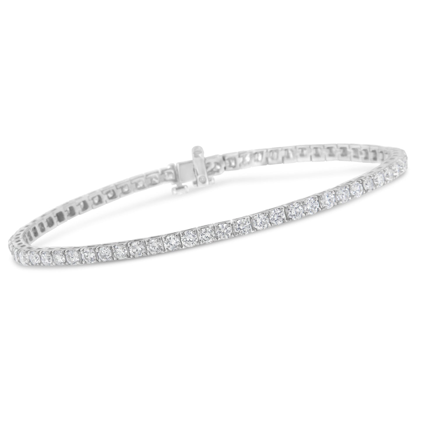 IGI Certified 4.0 Cttw Diamond 14K White Gold Classic 7â€ Tennis Bracelet (H-I Color, I1-I2 Clarity)