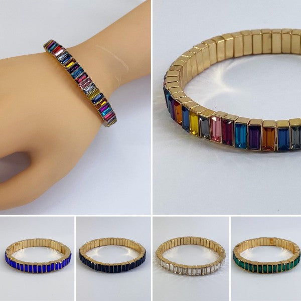 Stretchable Different Color Stones Bracelet
