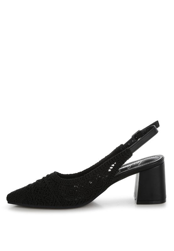 Tolina Woven Design Slingback Sandals