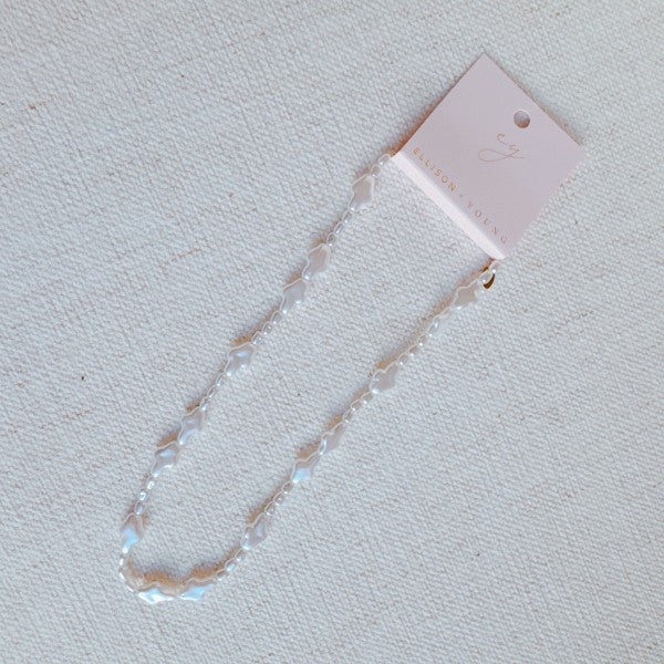 Luminous Pearl Cross Necklace