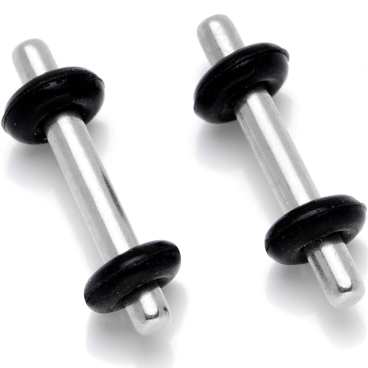 Stainless Steel Micro Straight Plug Set 14G to 8G