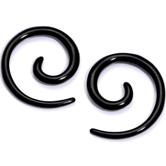 Black Anodized Titanium Micro Spiral Taper Set 12G to 6G