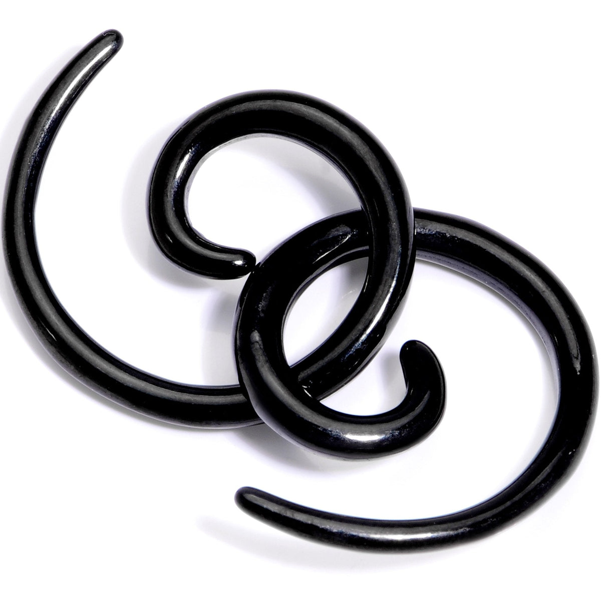 Black Anodized Titanium Micro Spiral Taper Set 12G to 6G