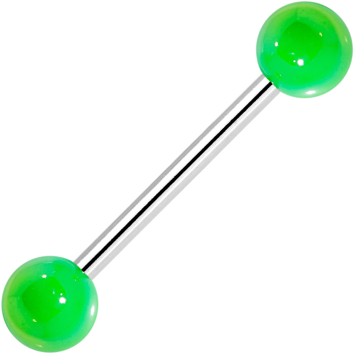 Pink Purple Green Neon Barbell Tongue Ring Set of 4