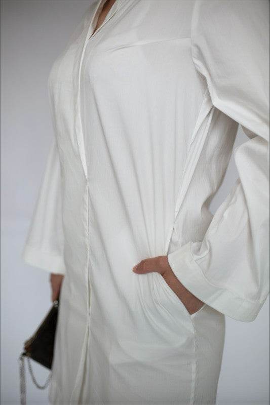 WRAPPED DRESS WIDE OPEN SLEEVES