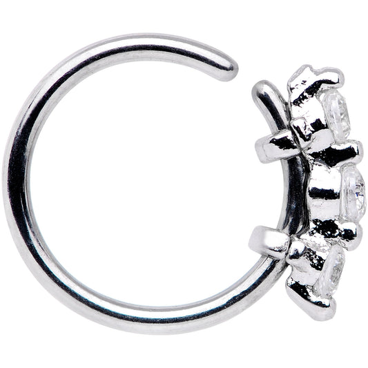 20G 5/16 Clear CZ Gem Sequence Shine Seamless Circular Ring