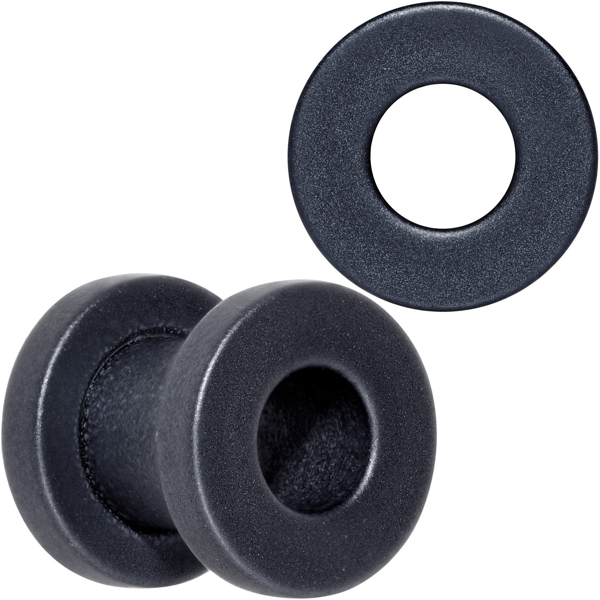 Brown Matte Silicone Screw Fit Tunnel Plug Set 6mm to 25mm