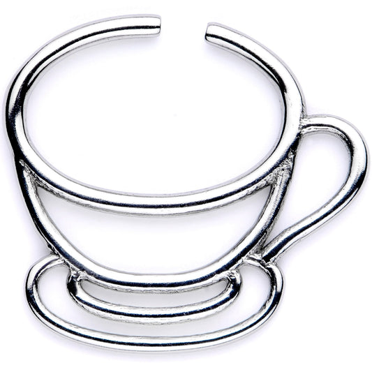 18G 5/16 Stainless Steel Tiny Tea Cup Closure Ring