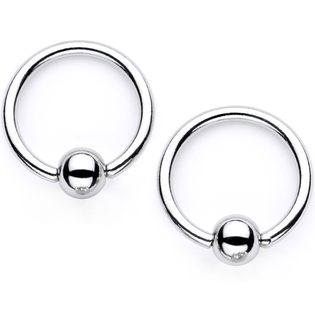 14G Blue Sugar Skull Captive Ring Barbell Nipple Ring Set